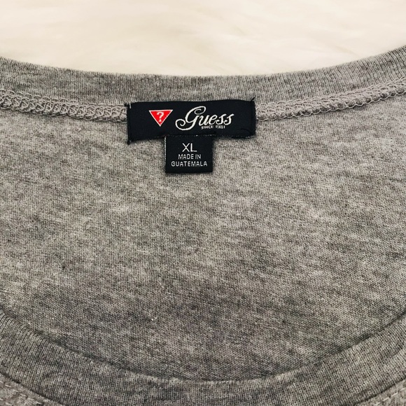 Guess-scoop neck, crystal, tee - Picture 3 of 4
